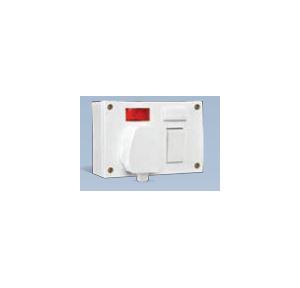 Anchor Penta White 6A/16A, Capton, 5-In-1 Combined with Box & 16A ISI Plug and 4 Fixing Holes 240V 50Hz, Urea Back Piece, 39985