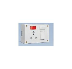 Anchor Penta White 6A/16A, Capton, 5-In-1 Combined with Box and 4 Fixing Holes 240V 50Hz, Urea Back Piece, 39984
