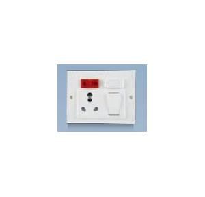 Anchor Penta White 6A/16A, Euro Capton, 5-In-1 Combined with 2 Fixing Holes 240V 50Hz, 39550