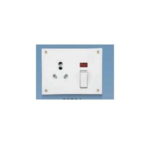 Anchor Penta Ivory Capton 6A/16A S.S. Combined with Neon Indicator 240V 50Hz, 4282