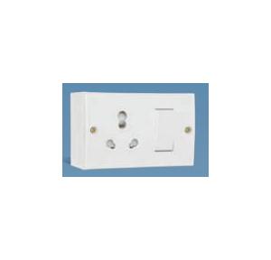 Anchor Penta Ivory Capton 6A/16A SS Combined with 2 Fixing Holes 240V 50Hz, 50970
