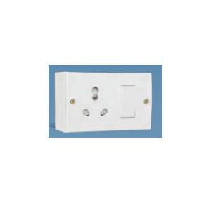 Anchor Penta Ivory Capton 6A/16A SS Combined with 2 Fixing Holes 240V 50Hz, 50970
