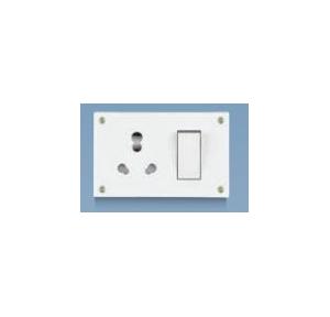 Anchor Penta White Capton 6A/16A SS Combined With Box With 4 Fixing Holes 240V 50Hz 39593