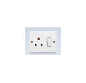 Anchor Penta Ivory 6A Deluxe 3 Pin S.S.Combined, 50495