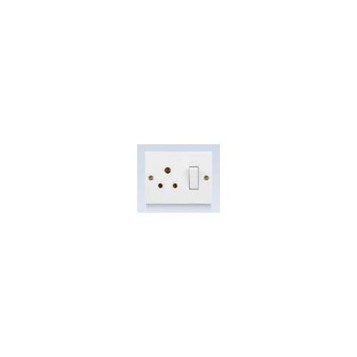 Anchor Penta White 6A Deluxe 3 Pin S.S.Combined, 38821