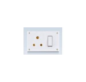 Anchor Penta Deluxe 6A White 3 Pin SS Combined Switch 4056