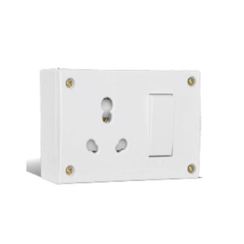 Anchor Penta 6A/16A Uni. Switch Socket SS Combined With Box 4 Fixing Holes 14310