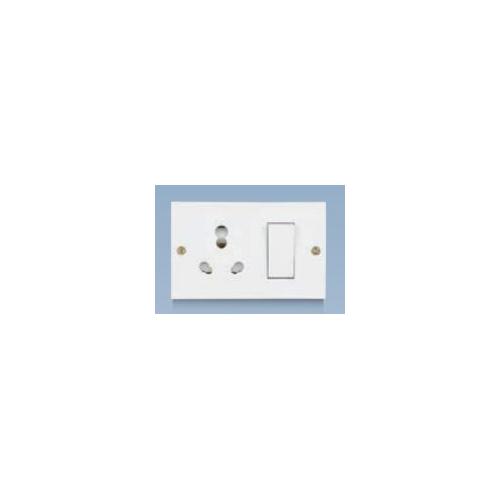 Anchor Penta 6A/16A Uni. Switch Socket Combined Unit Box with Box 2 Fixing Holes, 14616