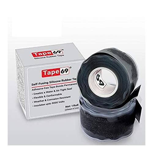 Tape 69 Silicone Rubber Tape Self Fusing 2.5cm x 3 Mtr Black