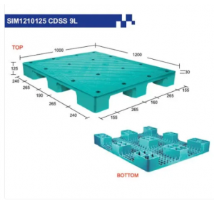 Supreme Injection Moulded Pallets SIM1210125 CDSS 9L 1200 x 1000 x 125 mm Green