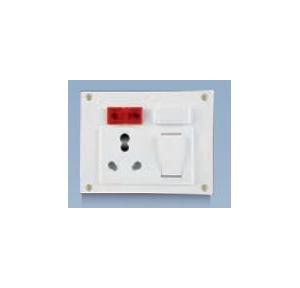 Anchor Penta Ivory 6A/16A Euro Capton, 5-In-1 with 4 Fixing Holes 240V 50Hz, Urea Back Piece, 50986