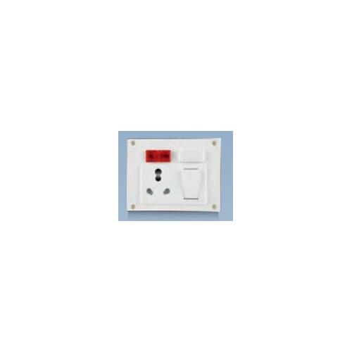Anchor Penta Ivory 6A/16A Euro Capton, 5-In-1 with 4 Fixing Holes 240V 50Hz, Urea Back Piece, 50986