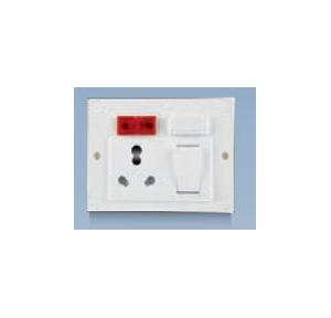 Anchor Penta Ivory 6A/16A Euro Capton 5-In-1 with 2 Fixing Holes 240V 50Hz, Urea Back Piece, 50981