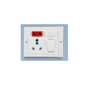 Anchor Penta Ivory 6A/16A Euro Capton 5-In-1 with 2 Fixing Holes 240V 50Hz, 51250