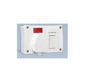 Anchor Penta White 6A/16A Capton, 5-In-1 with Box & 16A ISI Plug and 4 Fixing Holes 240V 50Hz, 39924