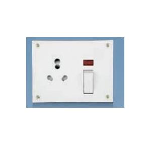 Anchor Penta Ivory Capton 6A/16A S.S. Combined with Neon Indicator 240V 50Hz, 4282