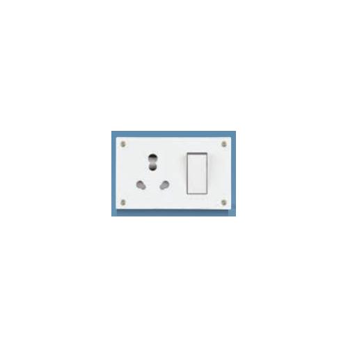 Anchor Penta Ivory Capton 6A/16A SS Combined with 4 Fixing Holes 240V 50Hz, 50969