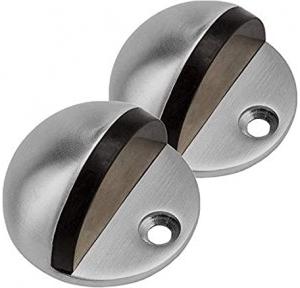 Volo Half Moon Stainless Steel Floor Door Stopper (Pack of 2 Pcs)