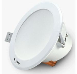 Wipro LED Ceiling Garnet Wave Round Downlight 10W Model No : D541227, 2700K, 1000lm, 220-240V, Dia : 145mm, Length: 66mm, Cut Out : 125mm