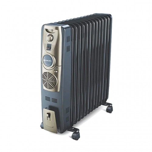 Bajaj Majesty RH11F Plus Oil Filled Radiator With Adjustable Thermostat, 11 Wave Fins