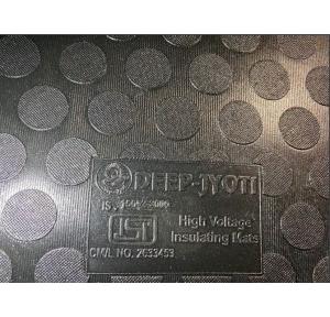 Deep Jyoti Electrical Insulating Rubber Mat  Jyoti HT 3mm 33kV Class C IS: 15652/2006 Color: Black Per Meter