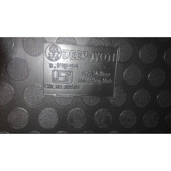 Deep Jyoti LT 2mm 3.3kV Electrical Insulating Rubber Mat IS 15652/2006 Per Meter, Color: Black, Class A
