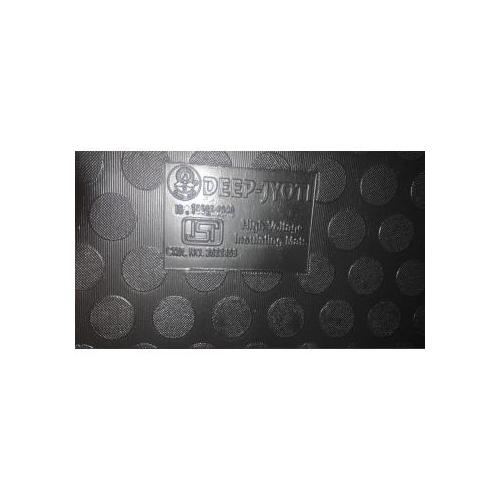 Deep Jyoti Electrical Insulating Rubber Mat Class A LT 1 Mtr 3.3kV 2 MM IS 15652/2006 Black