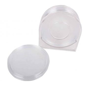 Coaster Transparent Round Plastic 10 CM