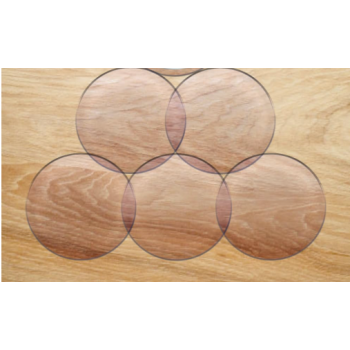 Coaster Transparent Round Plastic 10 CM
