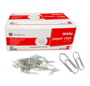 Oddy Paper Clips Streamlined Nickel Plated Rust Proof, Silver, 35mm, PC-35mm Pack Of 100 Pcs