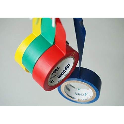 Wonder PVC Insulation Tape Multicolour (Red, Yellow, Green, Blue) 18mmx6.5 Mtr
