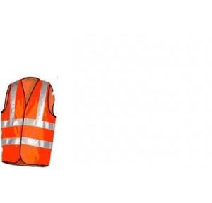 Safari Safety Jacket Polyester 120 GSM 2 Inch Orange Reflective Tape