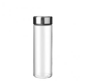 Borosil Crysto Deco Borosilicate Transparent Glass Water Bottle with Lid, Capacity  1000Ml