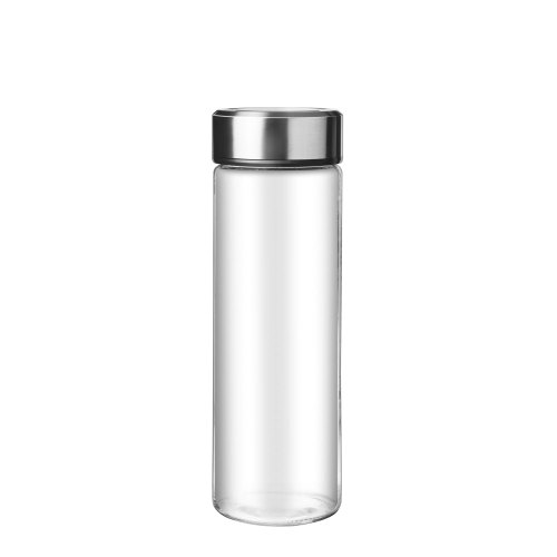 Borosil Crysto Deco Borosilicate Transparent Glass Water Bottle with Lid, Capacity  1000Ml
