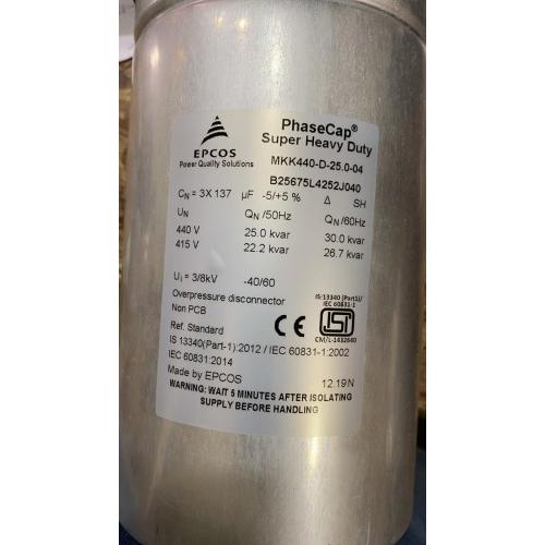 Epcos Capacitor 5 KVAR MKK440-D-25-01