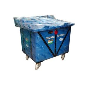 Sheetal Dustbin SWM-MBIN-600 With Frame and Wheels Blue Color LLDPE 600 Ltr