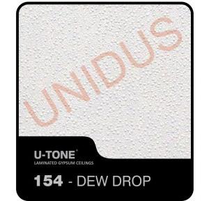 U-tone Gypsum Laminated Ceiling Tiles, Model -154 DEW DROP, 595x595x7mm (Pack Of 10 Pcs)