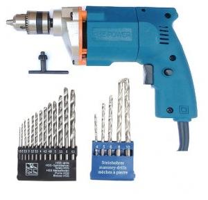 Dee Power Electric Drill & Bit Tool Kit 13 HHS Bits + 5 Masonary Bits, 300 W, 2600 rpm