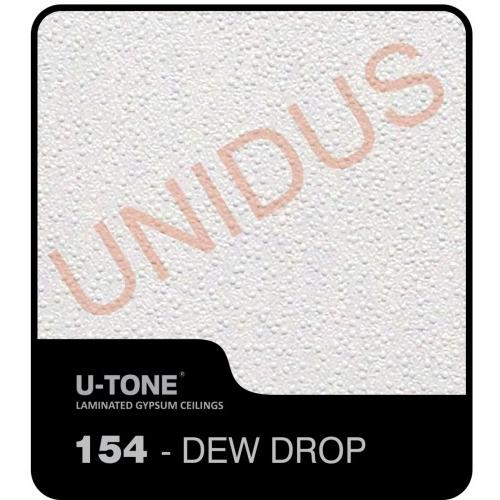 U-tone Gypsum Laminated Ceiling Tiles, Model -154 DEW DROP, 595x595x7mm