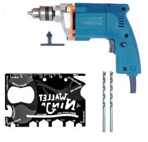 Dee Power Electric Drill Machine With Ninja Wallet + 2 Masonary Bits, 300 W, 2600 rpm