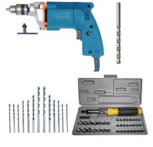 Dee Power Electric Drill Machine With 41 Pcs Screwdriver Kit + 13HSS Bits + 1 Masonary Bit, 300 W, 2600 rpm