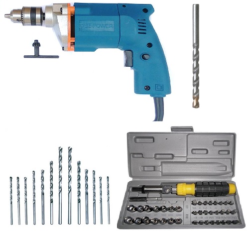 Dee Power Electric Drill Machine With 41 Pcs Screwdriver Kit + 13HSS Bits + 1 Masonary Bit, 300 W, 2600 rpm