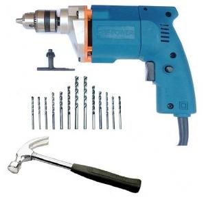 Dee Power Electric Drill Machine With hammer + 13 HSS Bits, 300 W, 2600 rpm