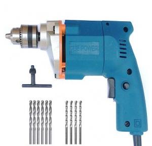 Dee Power Electric Drill machine With Line Tester + 6 HSS Bit + 4 Masonary Bit, 300 W, 2600 rpm