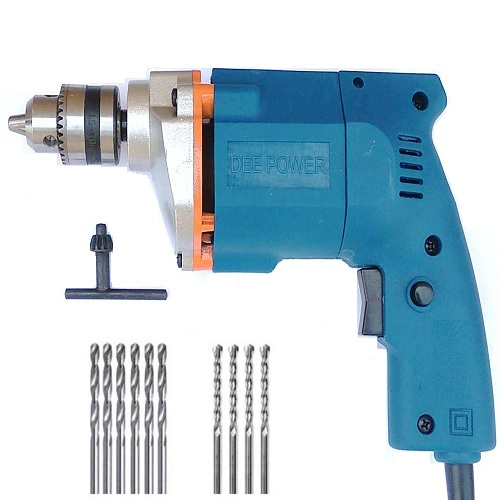 Dee Power Electric Drill machine With Line Tester + 6 HSS Bit + 4 Masonary Bit, 300 W, 2600 rpm