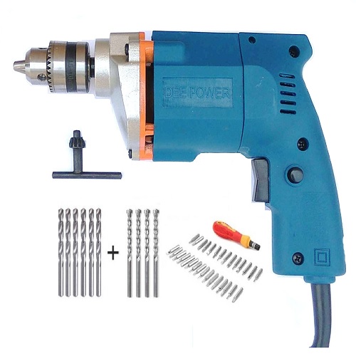 Dee Power Electric Drill machine With 31 Screwdriver Set + 6 HSS Bit + 4 Masonary Bit, 300 W, 2600 rpm