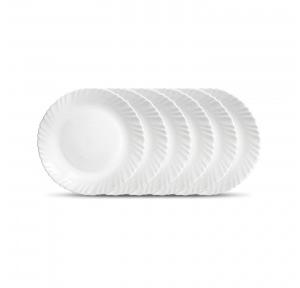 Laopala Full Plate Diva Classique Collection Opal Glass 11 inch (270mm) Plain White