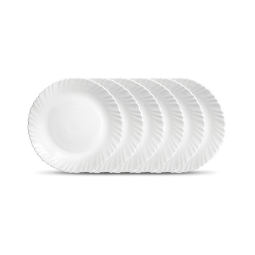 Laopala Full Plate Diva Classique Collection Opal Glass 11 inch (270mm) Plain White