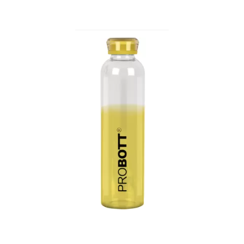 Probott Vetroware Borosilicate Round Glass Water Bottle  Transparent 1000ml