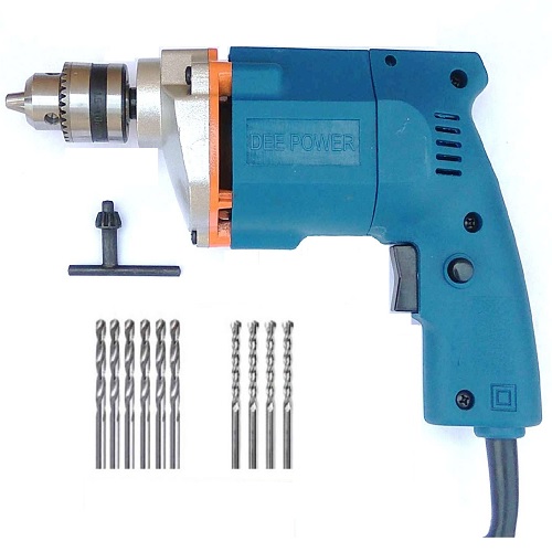 Dee Power Electric Drill Machine With 6 HSS & 4 Masonry Bits, 300 W, 2600 rpm